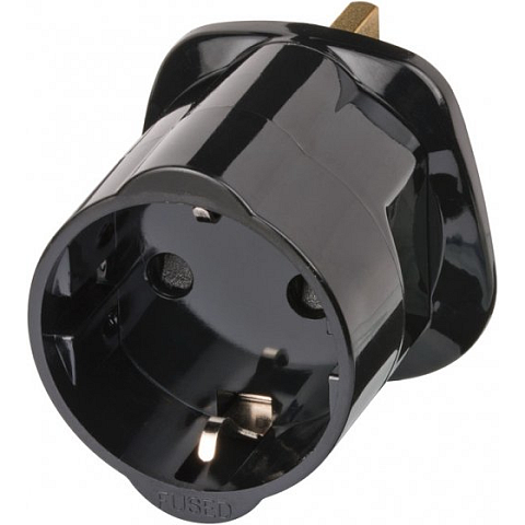 Brennenstuhl Travel Adapter earthed/GB Netzstecker-Adapter Typ G (VK) Typ F Schwarz