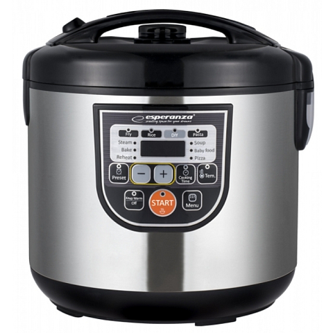 Esperanza EKG011 Multi-Kocher 5 l 860 W Schwarz, Edelstahl