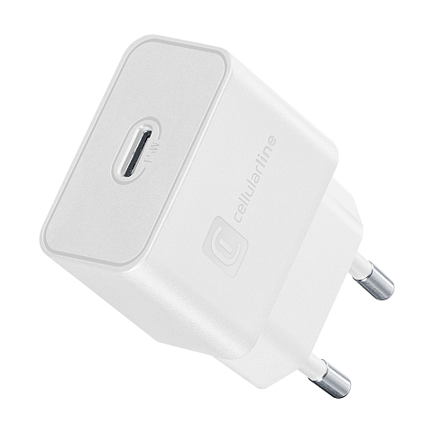 Cellularline USB-C Charger 15W USB-C-Aufladegerät 15W Schnelles und sicheres Aufladen aller Samsung-Geräte mit USB-C-Anschluss, die mit 15W Aufladespannung kompatibel sind.