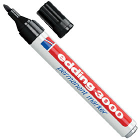 Edding 3000 Permanent-Marker Schwarz 10 Stück(e)