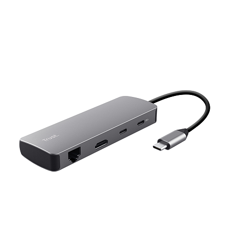 Trust 25672 Schnittstellen-Hub USB Typ-C Grau