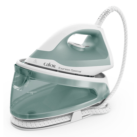 Calor SV4112C0 Dampfbügelstation 2400 W 1,2 l Xpress Glide-Sohle Weiß, Hellgrün