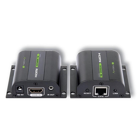 Techly IDATA EXT-E70I Audio-/Video-Leistungsverstärker AV-Sender & -Empfänger Schwarz