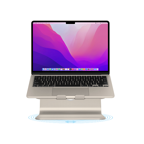 Rain Design MSTAND360 LAPTOP STAND WITH 360 Laptop-Ständer Gold 38,1 cm (15")