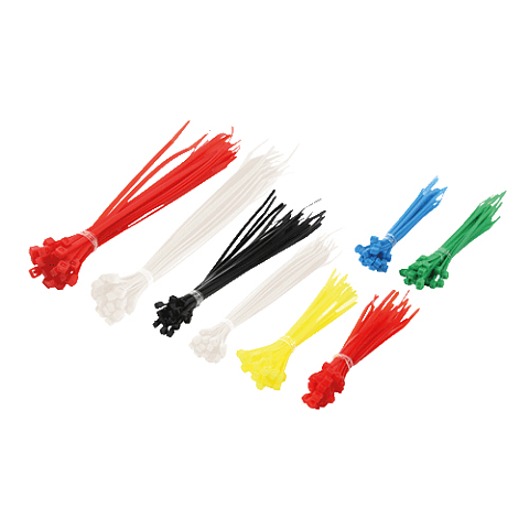 LogiLink KAB0018 Kabelbinder Nylon Schwarz, Blau, Grün, Rot, Gelb