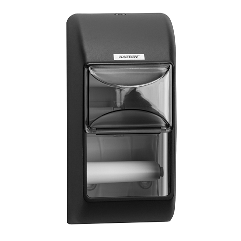 Katrin 104452 Toilettenpapierspender Schwarz Kunststoff Rollen-Toilettenpapierspender