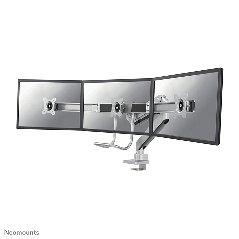 Neomounts NM-D775DX3SILVER Monitorarm 17-27" - Gasfeder - Topfix - 180°-Stopp