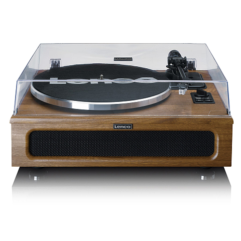 Lenco LS-410WA Plattenspieler Audio-Plattenspieler mit Riemenantrieb Braun Automatisch