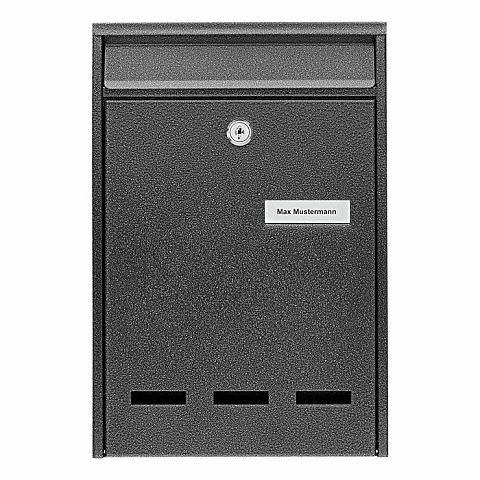 BURG-WÄCHTER Pocket 5871 E Briefkasten Grau Wandmontierter Briefkasten Stahl
