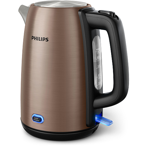 Philips Viva Collection HD9355/92 Wasserkocher 1,7 l 1900 W Schwarz, Kupfer