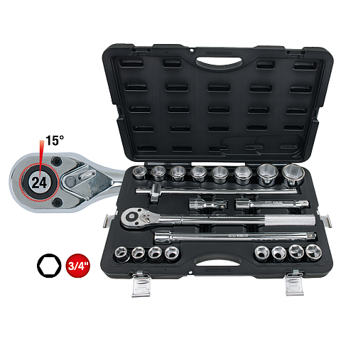 KS Tools 911.0721 Steckdosen/Steckdosen-Set Steckschlüssel-Satz