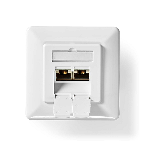 Nedis CCBW89200IV Steckdose 2 x RJ-45 Weiß