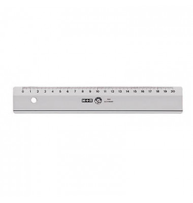 Möbius+Ruppert 1020 - 0000 Schreibtisch-Lineal 200 mm Polystyrene Transparent 1 Stück(e)