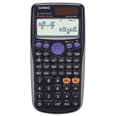 Casio FX-87DE Plus Taschenrechner Tasche Wissenschaftlicher Taschenrechner Schwarz