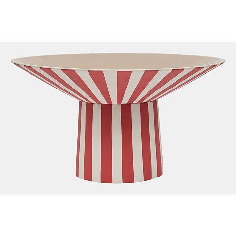 OYOY L301536 Serviergeschirr Steingut Beige, Rot Rund Servierstand
