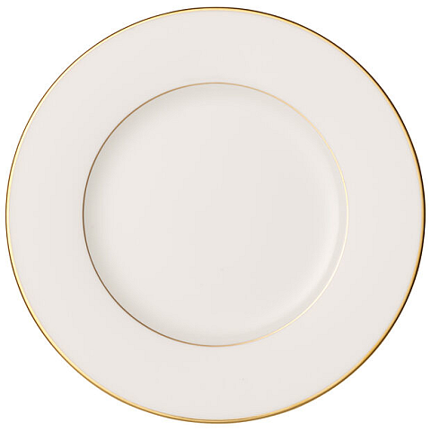 Villeroy & Boch Anmut Gold Frühstücksteller Rund Porzellan Gold, Weiß 1 Stück(e)