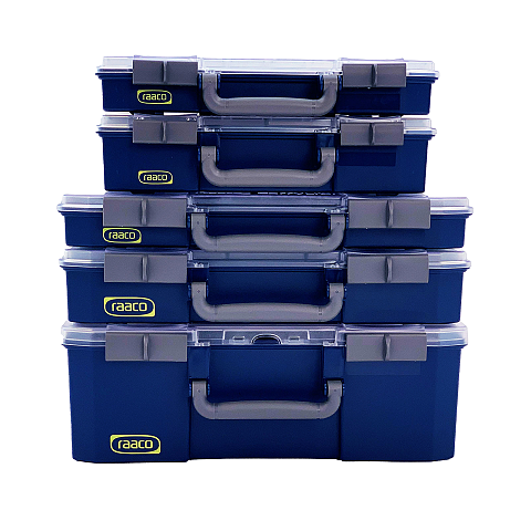 raaco CarryLite 55 4x8-16 Blau Polycarbonat (PC), Polypropylen (PP)