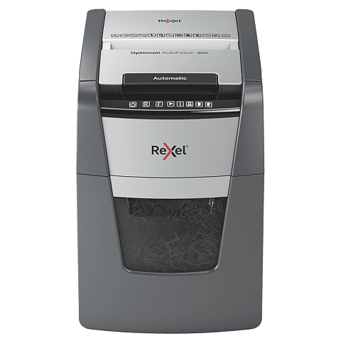 Rexel AutoFeed+ 90X Aktenvernichter Kreuzschreddern 55 dB Schwarz, Grau