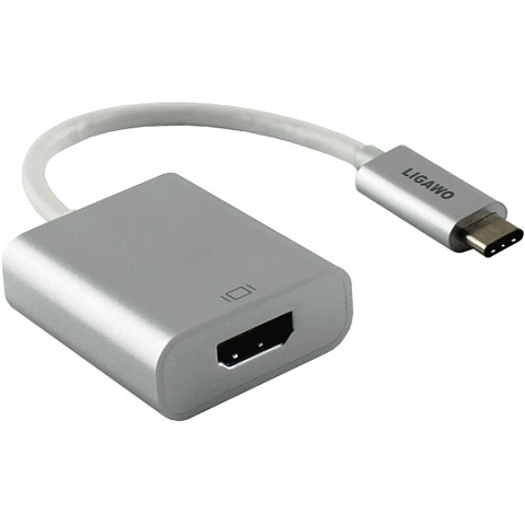 Ligawo 0.15m, USB3.1-C/HDMI USB-Grafikadapter 3840 x 2160 Pixel Silber