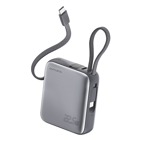 4smarts 541625 Powerbank Lithium Polymer (LiPo) 10000 mAh Grau