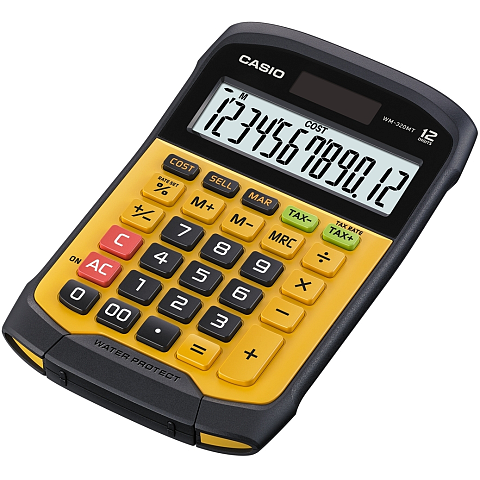 Casio WM-320MT Taschenrechner Tasche Display-Rechner Schwarz, Gelb