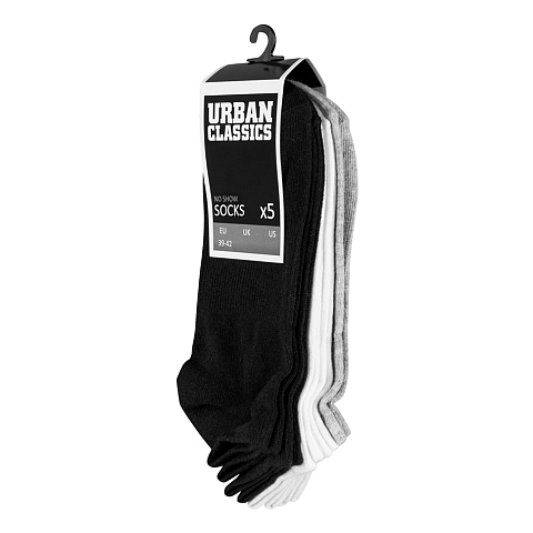 Urban Classics TB1470-00514-0080 Unisex Sneaker-Socken Schwarz, Grau, Weiß 5 Paar(e)