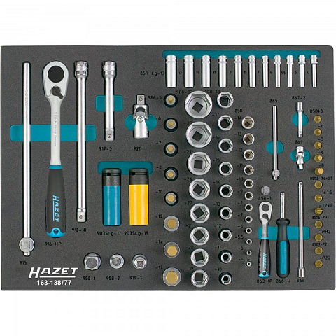 HAZET 163-138/77 Steckdosen/Steckdosen-Set Steckschlüssel-Satz