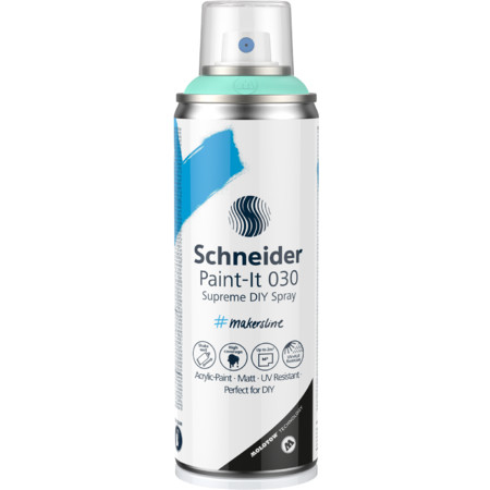 Schneider Schreibgeräte Paint-It 030 Supreme DIY Spray Acrylfarbe 200 ml Mintfarbe Sprühdose