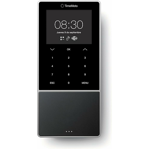 Safescan TM—818 MC Schwarz Chip-Token, Fingerabdruck, Passwort, Näherungskarte AC TFT Ethernet/LAN