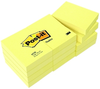 Post-It 653GE selbstklebendes Etikett Gelb 12 Stück(e)