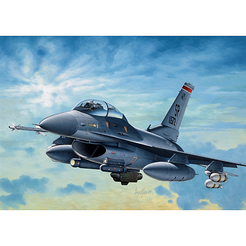 Italeri F-16 C/D Night Falcon Starrflügelflugzeug-Modell Montagesatz 1:72