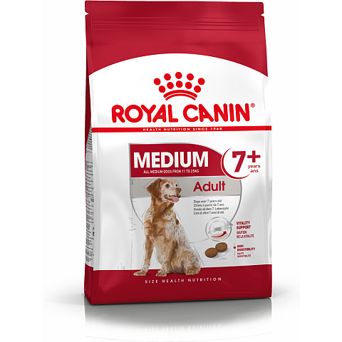 Royal Canin Medium Adult 7+ 15 kg Senior Geflügel, Reis