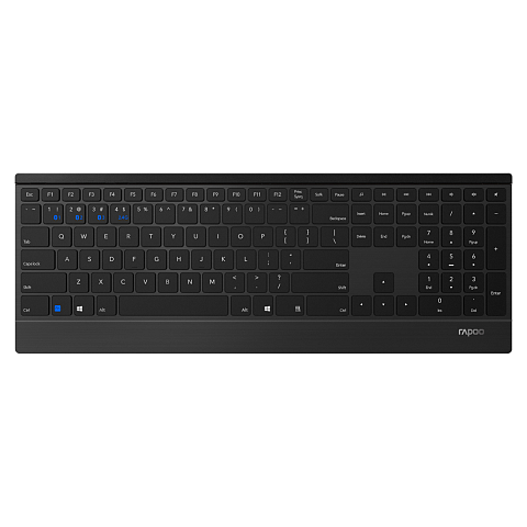Rapoo 9500M Tastatur Maus enthalten RF Wireless QWERTZ Deutsch Schwarz