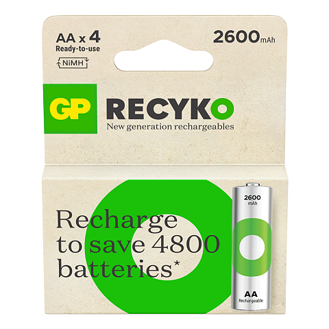 GP Batteries ReCyko Pro GPRCK260AA129C4 Haushaltsbatterie Wiederaufladbarer Akku AA Nickel-Metallhydrid (NiMH)