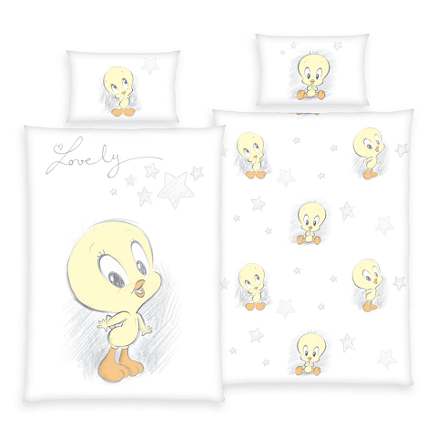 HERDING Looney Tunes Bettwäsche-Set ‘Lovely’ – 100×135 cm, Linon