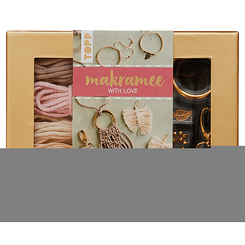 TOPP Verlag Makramee-Schmuckset „With Love“ in Rosé & Natur
