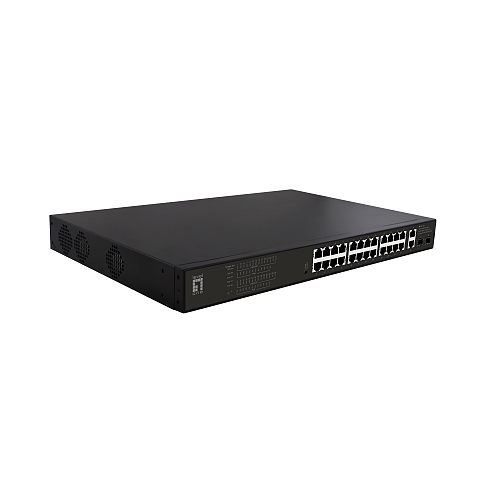 LevelOne GEP-2821 Netzwerk-Switch Unmanaged Gigabit Ethernet (10/100/1000) Power over Ethernet (PoE) 1U Schwarz