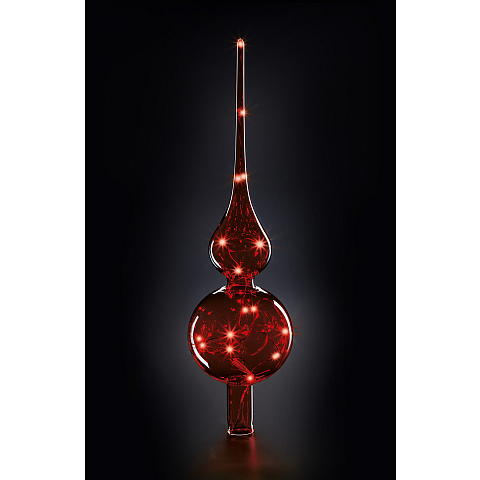 Krinner 76032 Christbaumschmuck Weihnachtsbaumschmuck Glas Rot, Transparent 1 Stück(e)