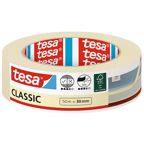 TESA CLASSIC Für die Nutzung im Innenbereich geeignet 50 m Beige