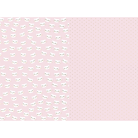 PartyDeco Geschenkpapier Kätzchen, Mix, 70x200cm