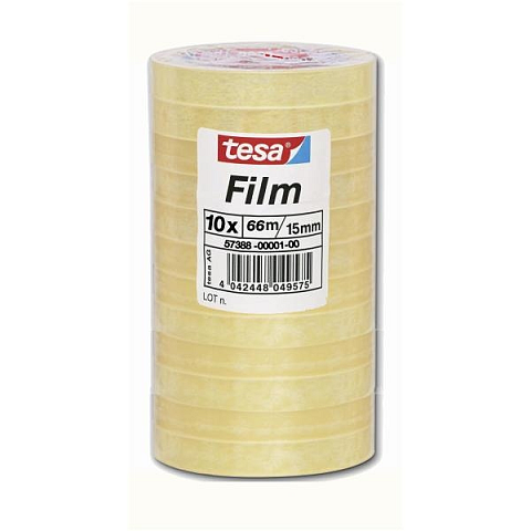 TESA 57388-00001-00 Schreibwaren-Klebeband 66 m Transparent 10 Stück(e)