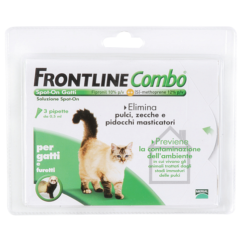 Carrefour Antiparassitario frontline combo spot on gatti 3 pezzi Floh- & Zeckenlösung