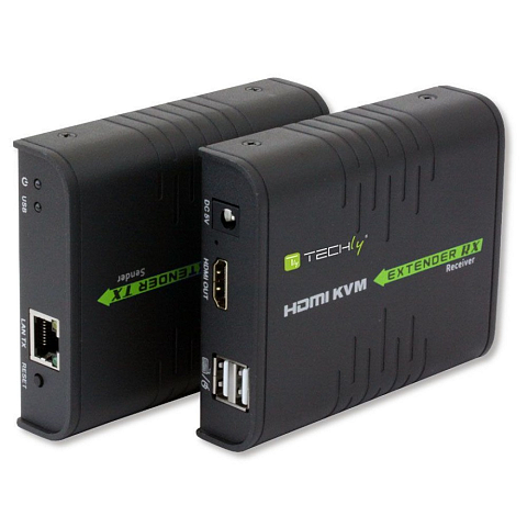 Techly IDATA HDMI-KVM2 KVM-Extender Sender und Empfänger