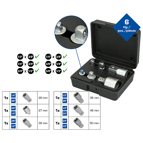 Brilliant Tools BT024006 Schraubenschlüsseladapter/-erweiterung 6 Stück(e)