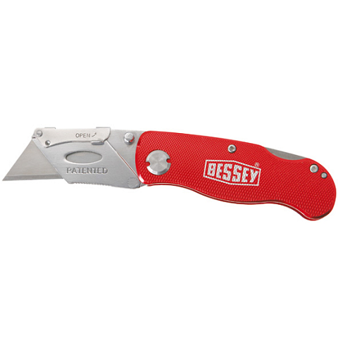 BESSEY DBKAH-EU Teppichmesser Aluminium, Rot Abbrechmesser
