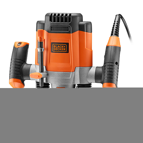 Black & Decker KW1200E-QS Fräser/Trimmer Schwarz, Orange 28000 RPM 1200 W
