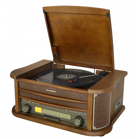 Soundmaster NR560 Plattenspieler Holz