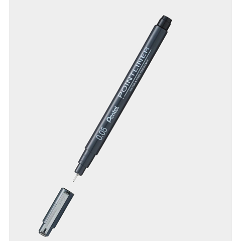 Pentel S20P-2A Kugelschreiber Schwarz Stick-Kugelschreiber Fein 1 Stück(e)