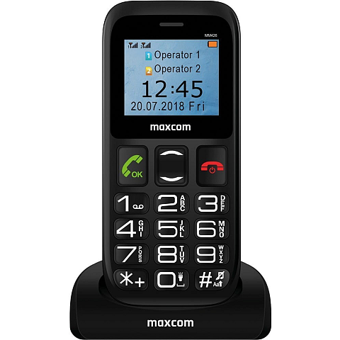MaxCom MM426 SE Handy 4,5 cm (1.77") 72 g Schwarz Funktionstelefon