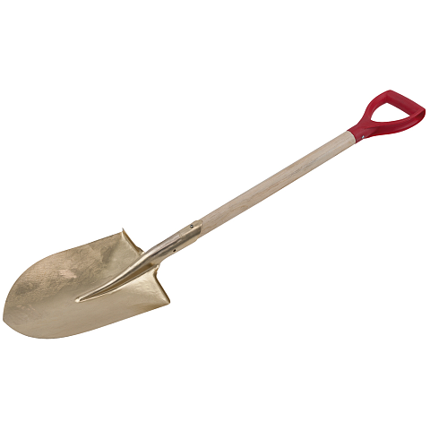 KS Tools BRONZEplus Schaufel mit abgerundetem Rand Aluminium, Bronze, Holz Bronze, Holz